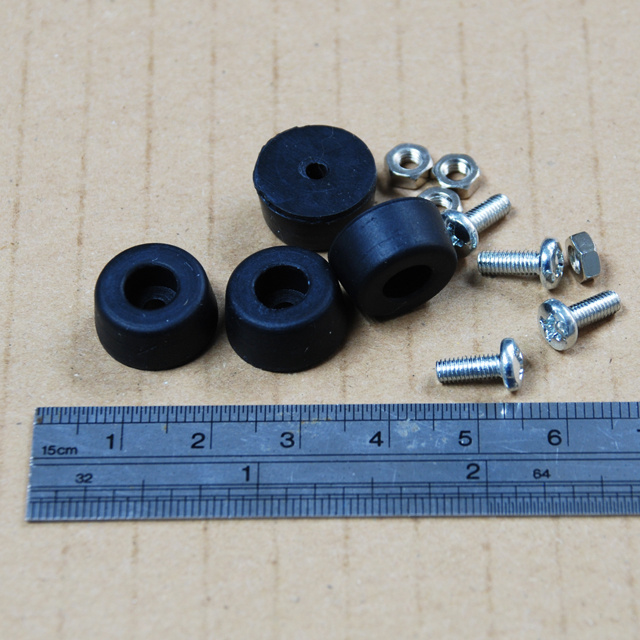 12mm Rubber Feet with Screws and Nuts