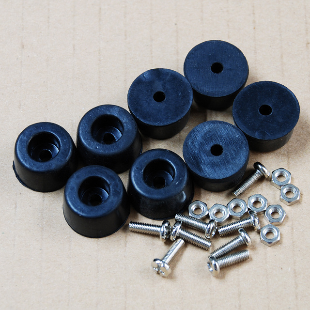 15mm Rubber Feet with Screws and Nuts